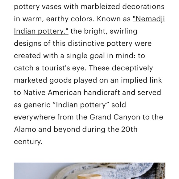 Blue/green Nemadji Vase Pottery - Picture 6 of 6